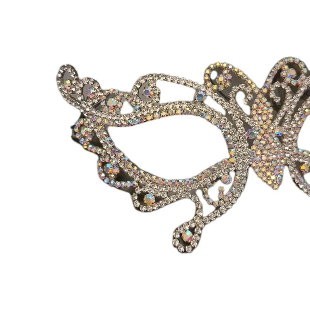 Pre-owned Masquerade Wedding Rhinestone Party Evening Prom Mardi‎ Gras